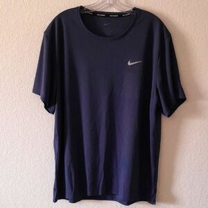 Nike Men's Navy Short Sleeve Dri Fit Tee